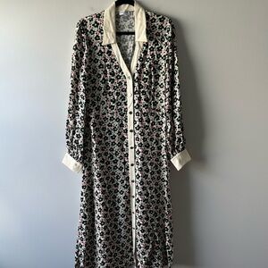 Fresha London floral printed button down midi/maxi dress